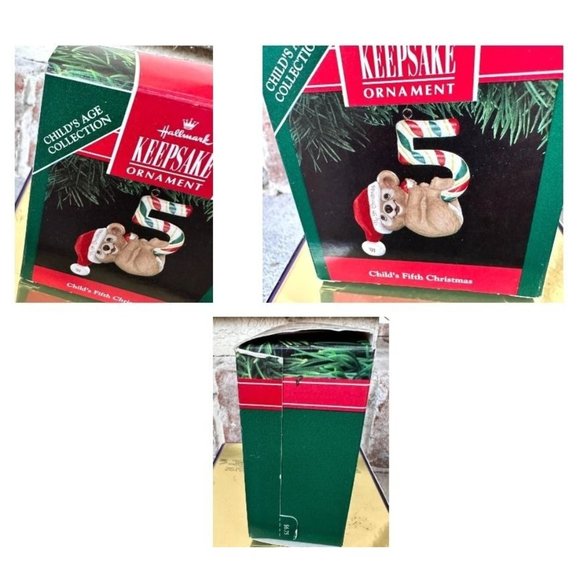 VTG Hallmark Child's Fifth Christmas Ornament 1991 Teddy Bear Years Koal… - Picture 12 of 12